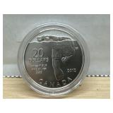 2012 Canadian $20 Fine Silver (.999) Polar Bear