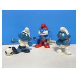 3 Smurf Figurines - Stamped Bully Germany