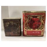 2 Vintage Tea Tins