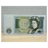 Bank of England One Pound Sterling Banknote