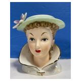 Womanï¿½s Head Vase - K1052 Relpo Japan