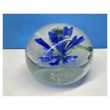 Paperweight - Blue Flower