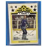 Gordie Howe 1977 #1 Number 9 Card in Ex+/Nt