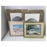 4 Framed Decorator Prints - Ocean/Shell