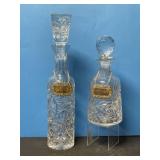 Pinwheel Etched Crystal Decanters - Whisky 16 " T