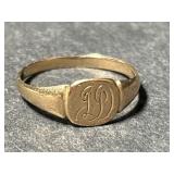 10k Gold Monogramed Ring