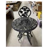 Metal Bistro Set - Table and 1 Chair