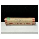 Roll of AU 1967 Canadian Pennies