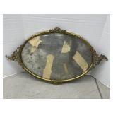 Antique Metal Gold-tone Oval Frame