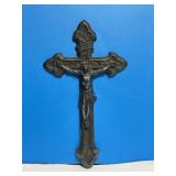 Inri Metal Crucifix 12 x 7 "