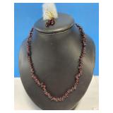 Garnet Necklace / Earring Set