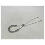 Sparkling Accents Double Infinity Bolo Bracelet