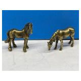 2 Miniature Metal Horses