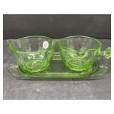 Depression Uranium Glass (weak reaction) Cream