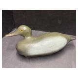 Vintage Wooden Decoy with Glass Eye