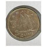 1960 Canadian 10 Cent Coin M.S.63