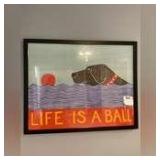 LIFE IS A BALL painting by Stephen Huneck
