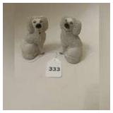 Pair 4.25” Staffordshire dogs