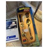 New in box gold plated handles, moen faucet,