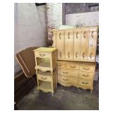 Bedroom dresser w/mirror, chest of drawers, 2 night stands