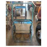 Acetylene cart with metal wheels, 32” wide wheel span