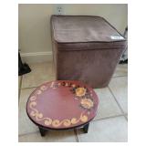 Fabric Cube w/Storage 15 x 14, Footstool