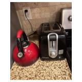 Black and Decker toaster, tea kettle