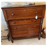 Antique 4 drawer chest w/ brass keyhole’s