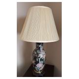 Black floral table lamp 30" t