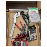 Hole punches, adjustable wrench’s fuse kit, Craftsman digital meter