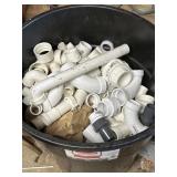 Garbage Can Full of pvc Fittings