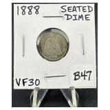 1888 Seated Dime