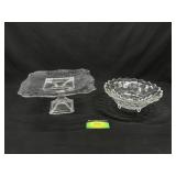 Glass Platter & Bowl