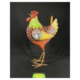 Colorful Metal Rooster Statue