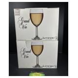 Set of 6 Crystal Wine Glasses