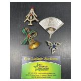 Shriner & Christmas Brooches