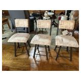 3 upholstered bar stools