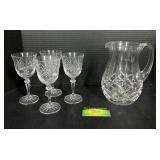 Crystal Pitcher and Goblets