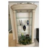 Column Glass Curio Cabinet - No contents