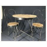 Antique Doll Wire Chairs and Table