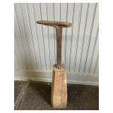 Cast Iron Wooden Base Cobbler Stand