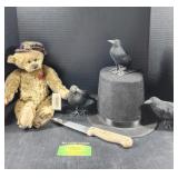 Top hat teddy bear foam ravens and more box