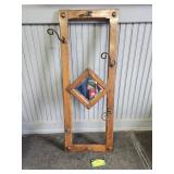 Wooden framed mirror 13 " x 36 "