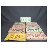 Nine land of Lincoln license plates