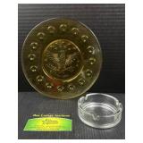 Centennial Amber Glass Plate and ashtray