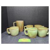 6 Pieces Frankoma Grandmug and Cups Plainsman