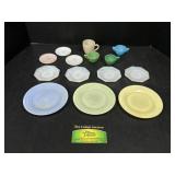 14pc Akro Agate Childs dishes