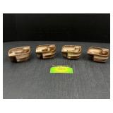 4 Pcs Frankoma 456 Ashtrays Plainsman Brown