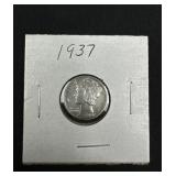 1937 Mercury Dime