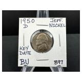 1950-D Jefferson Nickel - Key